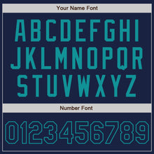 Загрузить изображение в средство просмотра галереи, Custom Navy Teal Authentic Baseball Jersey