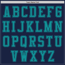 Laden Sie das Bild in den Galerie-Viewer, Custom Navy Teal Authentic Baseball Jersey