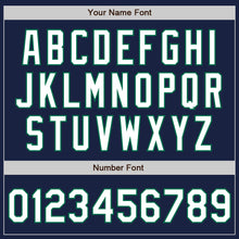 Load image into Gallery viewer, Custom Navy White-Kelly Green Authentic Baseball Jersey