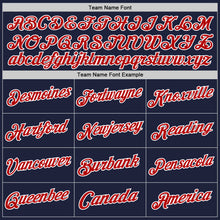 Загрузить изображение в средство просмотра галереи, Custom Navy White-Red Authentic Throwback Basketball Jersey