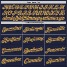 Загрузить изображение в средство просмотра галереи, Custom Navy Old Gold Authentic Throwback Basketball Jersey