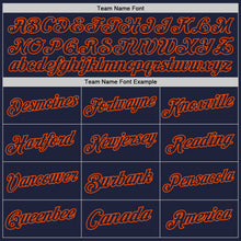 Загрузить изображение в средство просмотра галереи, Custom Navy Orange Authentic Throwback Basketball Jersey
