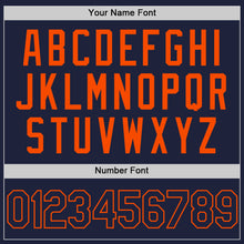 Загрузить изображение в средство просмотра галереи, Custom Navy Orange Authentic Throwback Basketball Jersey