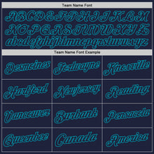 Загрузить изображение в средство просмотра галереи, Custom Navy Teal Authentic Throwback Basketball Jersey