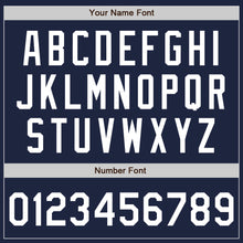 Load image into Gallery viewer, Custom Navy White-Red Authentic Baseball Jersey