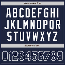 Load image into Gallery viewer, Custom Stitched Navy White Baseball Pullover Sweatshirt Hoodie