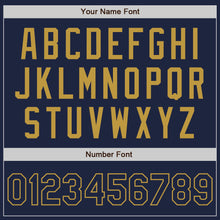 Загрузить изображение в средство просмотра галереи, Custom Stitched Navy Old Gold Baseball Pullover Sweatshirt Hoodie