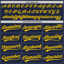 Charger l'image dans la galerie, Custom Navy Yellow Authentic Baseball Jersey