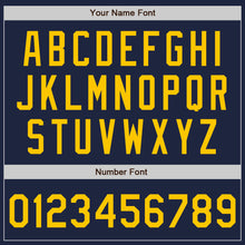 Charger l'image dans la galerie, Custom Navy Yellow Authentic Baseball Jersey