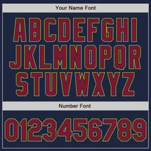 Charger l'image dans la galerie, Custom Navy Crimson-Old Gold Authentic Baseball Jersey
