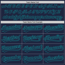 Загрузить изображение в средство просмотра галереи, Custom Navy Teal Authentic Baseball Jersey