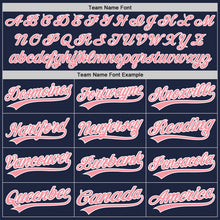Загрузить изображение в средство просмотра галереи, Custom Navy Medium Pink-White Authentic Baseball Jersey