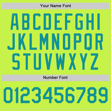 Load image into Gallery viewer, Custom Neon Green Teal Mesh Authentic Throwback Baseball Jersey