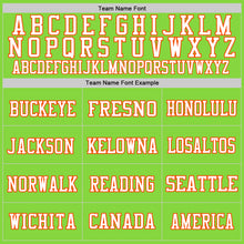 Laden Sie das Bild in den Galerie-Viewer, Custom Neon Green Orange-White Mesh Authentic Throwback Football Jersey