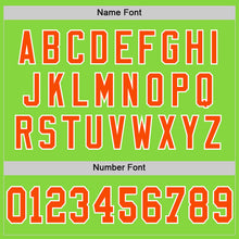 Laden Sie das Bild in den Galerie-Viewer, Custom Neon Green Orange-White Mesh Authentic Throwback Football Jersey