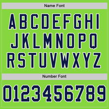 Laden Sie das Bild in den Galerie-Viewer, Custom Neon Green Navy-White Mesh Authentic Throwback Football Jersey
