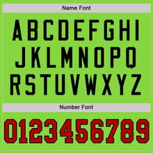 Charger l'image dans la galerie, Custom Neon Green Red-Black Mesh Authentic Throwback Football Jersey