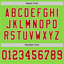 Charger l'image dans la galerie, Custom Neon Green Red-White Mesh Authentic Throwback Football Jersey