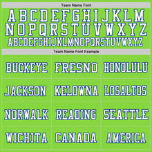 Charger l'image dans la galerie, Custom Neon Green Royal-White Mesh Authentic Throwback Football Jersey