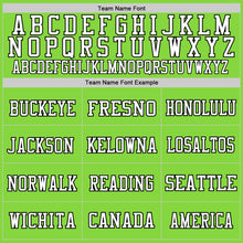 Загрузить изображение в средство просмотра галереи, Custom Neon Green Black-White Mesh Authentic Throwback Football Jersey