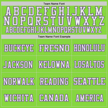 Charger l'image dans la galerie, Custom Neon Green Purple-White Mesh Authentic Throwback Football Jersey