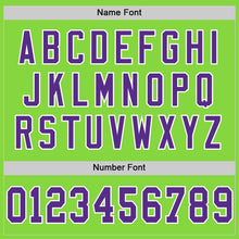 Charger l'image dans la galerie, Custom Neon Green Purple-White Mesh Authentic Throwback Football Jersey