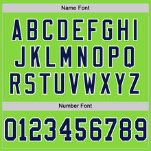 Charger l'image dans la galerie, Custom Neon Green Navy-White Mesh Authentic Throwback Football Jersey