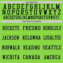 Load image into Gallery viewer, Custom Neon Green Black Mesh Authentic Football Jersey