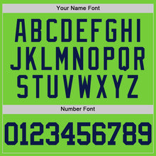 Charger l'image dans la galerie, Custom Neon Green Navy Authentic Basketball Jersey