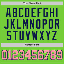 Laden Sie das Bild in den Galerie-Viewer, Custom Neon Green Medium Pink-Navy Authentic Basketball Jersey