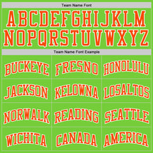 Load image into Gallery viewer, Custom Neon Green Orange-White Authentic Basketball Jersey