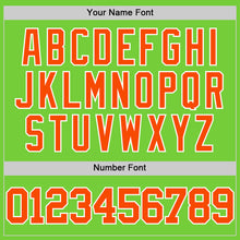 Load image into Gallery viewer, Custom Neon Green Orange-White Authentic Basketball Jersey