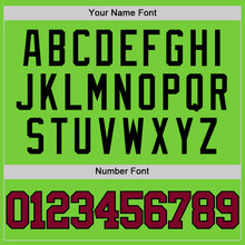 Charger l'image dans la galerie, Custom Neon Green Maroon-Black Authentic Basketball Jersey