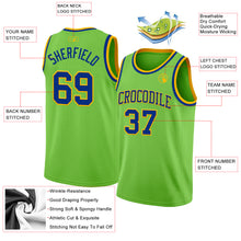 Charger l'image dans la galerie, Custom Neon Green Royal-Gold Authentic Basketball Jersey