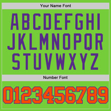 Load image into Gallery viewer, Custom Neon Green Orange-Purple Authentic Basketball Jersey