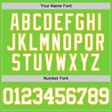 Load image into Gallery viewer, Custom Neon Green White-Gold Authentic Basketball Jersey