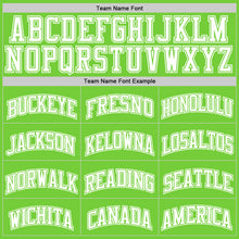 Load image into Gallery viewer, Custom Neon Green White Authentic Basketball Jersey
