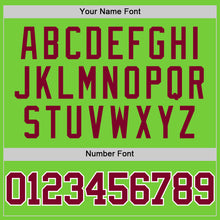 Charger l'image dans la galerie, Custom Neon Green Maroon-White Authentic Basketball Jersey