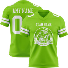 Charger l'image dans la galerie, Custom Neon Green White Authentic Football Jersey
