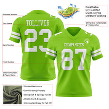Charger l'image dans la galerie, Custom Neon Green White Authentic Football Jersey