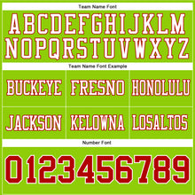 Load image into Gallery viewer, Custom Neon Green Red-White Authentic Football Jersey