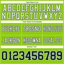 Charger l'image dans la galerie, Custom Neon Green Navy-White Authentic Football Jersey