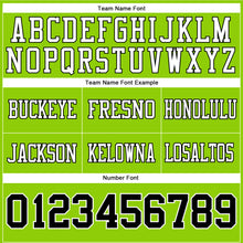 Load image into Gallery viewer, Custom Neon Green Black-White Authentic Football Jersey