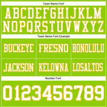 Charger l'image dans la galerie, Custom Neon Green White-Gold Authentic Football Jersey