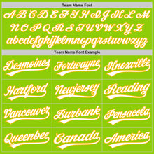 Load image into Gallery viewer, Custom Stitched Neon Green White-Gold Baseball Pullover Sweatshirt Hoodie