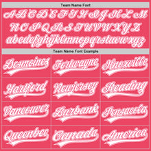 Load image into Gallery viewer, Custom Neon Pink White Authentic Baseball Jersey