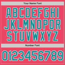 Load image into Gallery viewer, Custom Neon Pink Teal-White Authentic Baseball Jersey