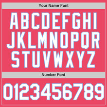 Load image into Gallery viewer, Custom Neon Pink Light Blue-White Authentic Baseball Jersey