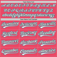 Load image into Gallery viewer, Custom Neon Pink Black-Light Blue Authentic Baseball Jersey