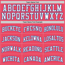 Загрузить изображение в средство просмотра галереи, Custom Neon Pink White-Royal Authentic Basketball Jersey